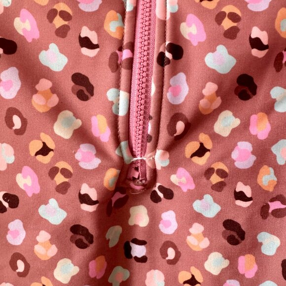 WILD LEOPARD SPOTS LONG SLEEVE RASH GUARD SWIMSUIT UVA SUMMER VIBRANT ANIMAL - Picture 13 of 15